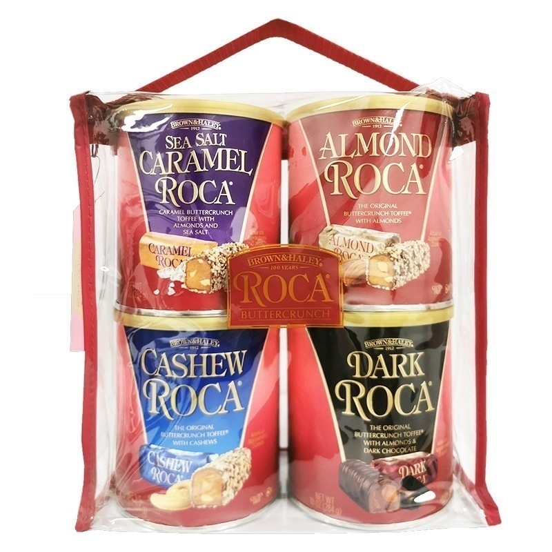 アメリカ輸入 ロカ アーモンドチョコレート カシューコーヒー味 キャンディ お年玉 284g*4缶