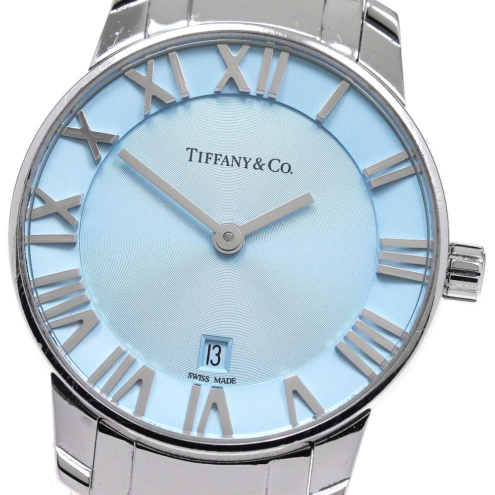 ティファニー TIFFANY&Co. 37447188 アトラス 2ハンド デイト クォーツ レディース 保証書付き_845154【中古】