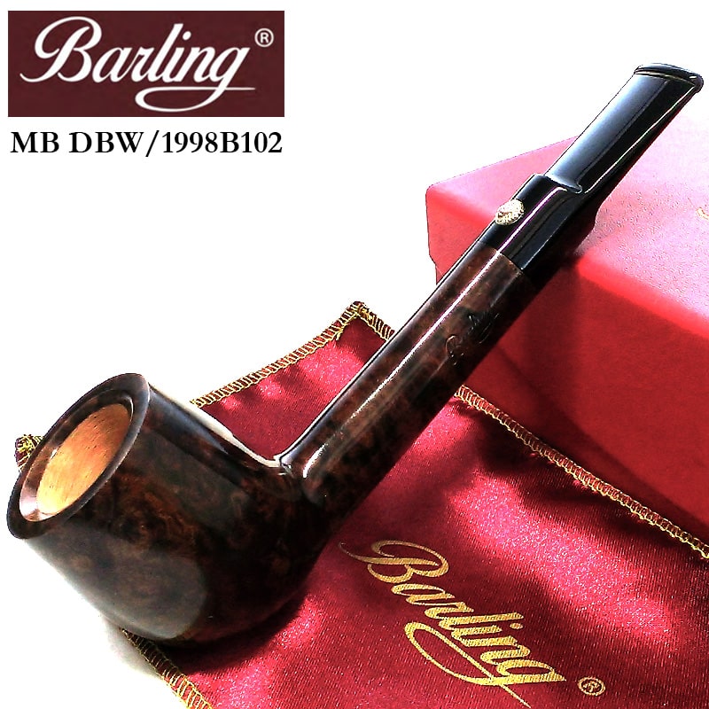 パイプ 喫煙具 バーリング メリルボーン スムース仕上げ スターリングシルバー 天然木 ライオン タバコ 9mmフィルター Barling MARYLEBONE 純銀 MB DBW 1814