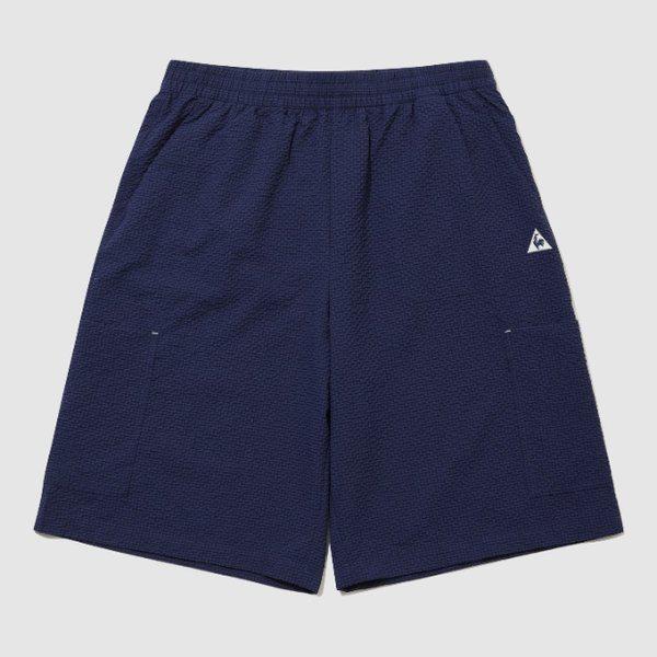 半ズボン BQK QR223LHP63-NVY ユニ シアサッカー バミューダ ショートパンツ / NAVY