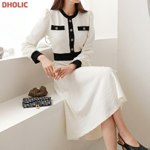 ロング長袖ワンピース・1933008