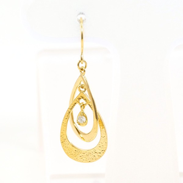 K18 18金 YG イエローゴールド ピアス(片耳) 総重量約0.8g ジュエリー 中古