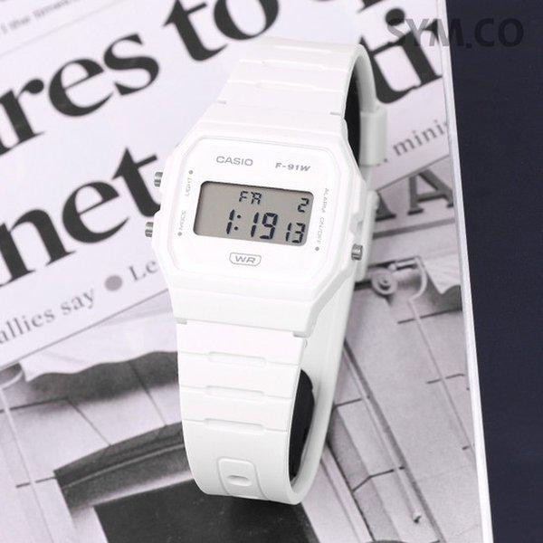 F-91WB-7A 軽量スリム軍人軍用電子バイオ素材メンズウレタン時計 d