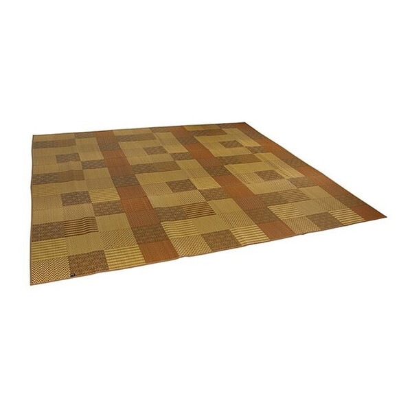 1080040020502 敷物 花ござ 国産 純国産 日本製 い草 モダン 抗菌防臭 自然素材 パッチワーク ベージュ 江戸間4.5畳 約261×261cm メーカー直送 20,902円