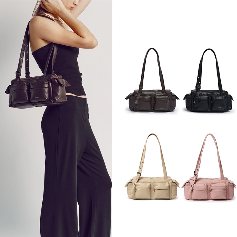 Heart Mirror Puffer Shoulder Cross Bag _ Pink ショルダーバッグ