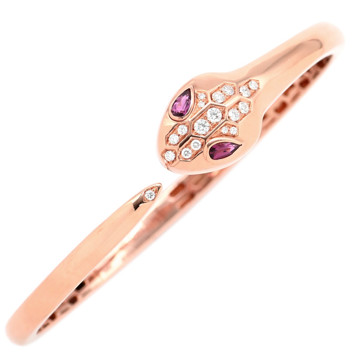 ブルガリ BVLGARI ブレスレット セルペンティ セドゥットーリ K18PG ダイヤモンド ルベライト ピンクゴールド M BVLGARI SERPENTI SEDUTTORI 352820【中古 618,000円