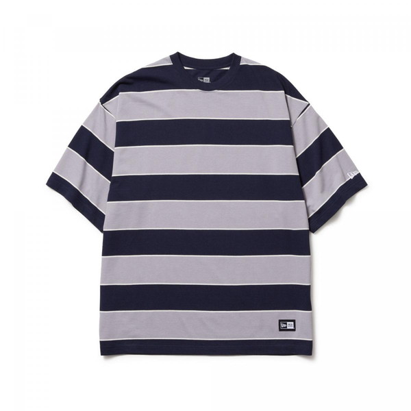 NEWERA ニューエラ 半袖 オーバーサイズド コットン Tシャツ Multi Border ネイビー 14410060