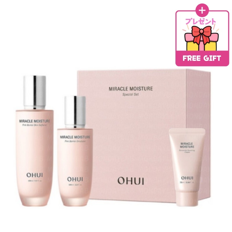 ミラクル モイスチャー ピンク バリア 3点セット スキン 150ml + エマルジョン 100ml + クリーム 25ml 化粧水 乳液 基礎化粧品 保湿 水分 セラミド お歳暮