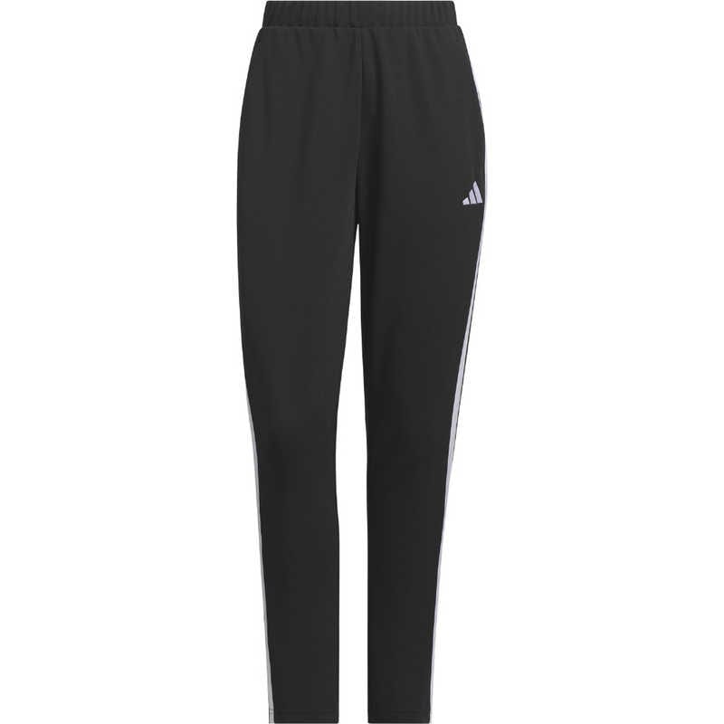 アディダス　レディース スリーストライプス レギュラーフィット ダブルニット トラックパンツ ［レディース /Sサイズ］ ブラック×ホワイト 【返品交換不可】