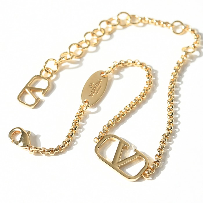 アクセサリー Vロゴ シグネチャー メタル ブレスレット J0F84 MET レディース GOLD ゴールド シンプル ロゴ 人気 おすすめ