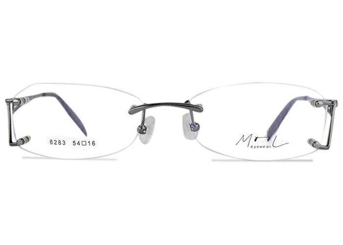 ムル MOOL メガネ 8283 c.3 ガンメタル ツーポイント 縁なし メガネ めがね 眼鏡 伊達 度付き