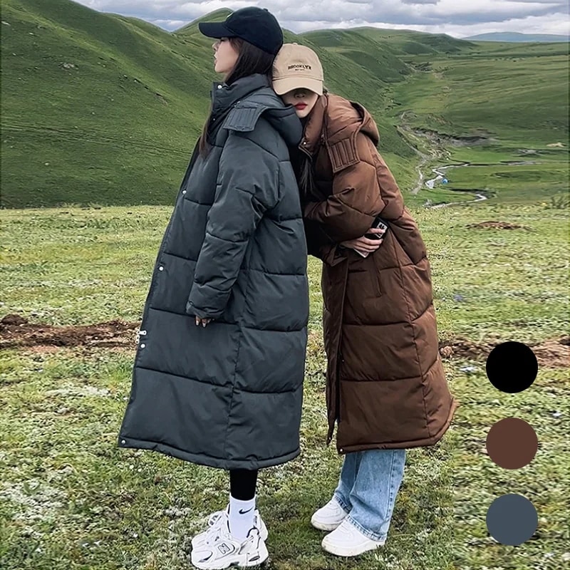 MF21 大人気 3色 韓国ファッション ダウンコート 大きいサイズ ダウンジャケット ロングコート 韓国 コート レディース服 コットン ダウン コート レディース 韓国-10