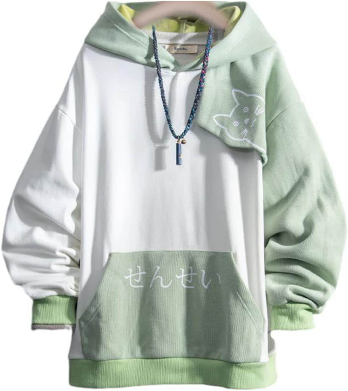 パーカー メンズ 猫柄 フード付き プルオーバー 春秋服 切り替え 長袖 上着 お洒落 男女兼用 防寒 大きいサイズ スウェットパーカー 厚手 カジュアル 快適 通学 運動 アウトドア スト