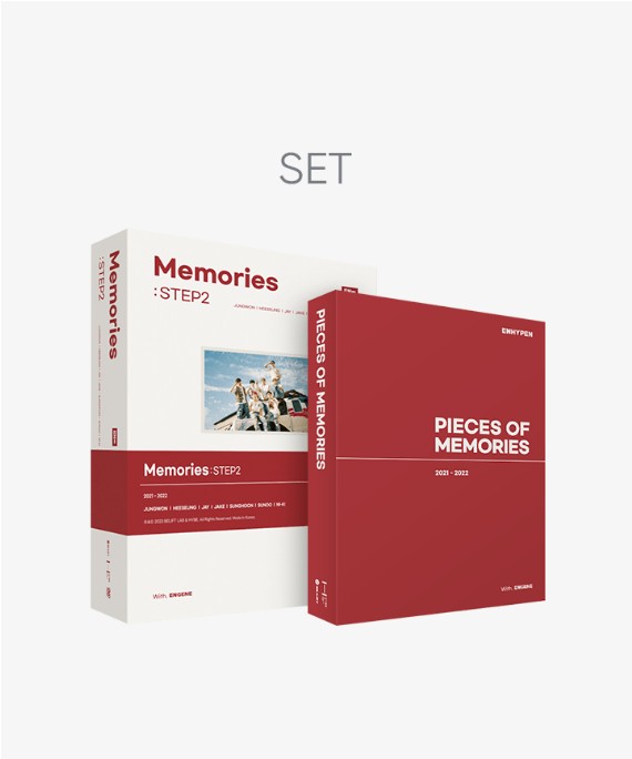 [正品] ENHYPEN - Memories : STEP 2 DVD + PIECES OF MEMORIES [2021-2022] SET