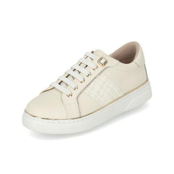 HC06 女性チェック柄スニーカー アイボリー LCWS08U513 (34460034)