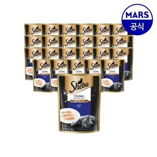 【韓国公式】 シュバ おやつ ポーチ 鶏肉ムース 70g x 24個