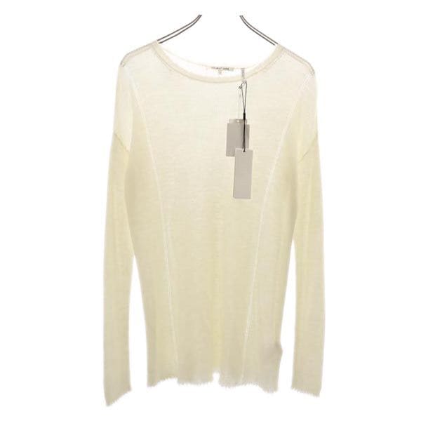 ウール 長袖 セーター S ホワイト系 ニット レディース