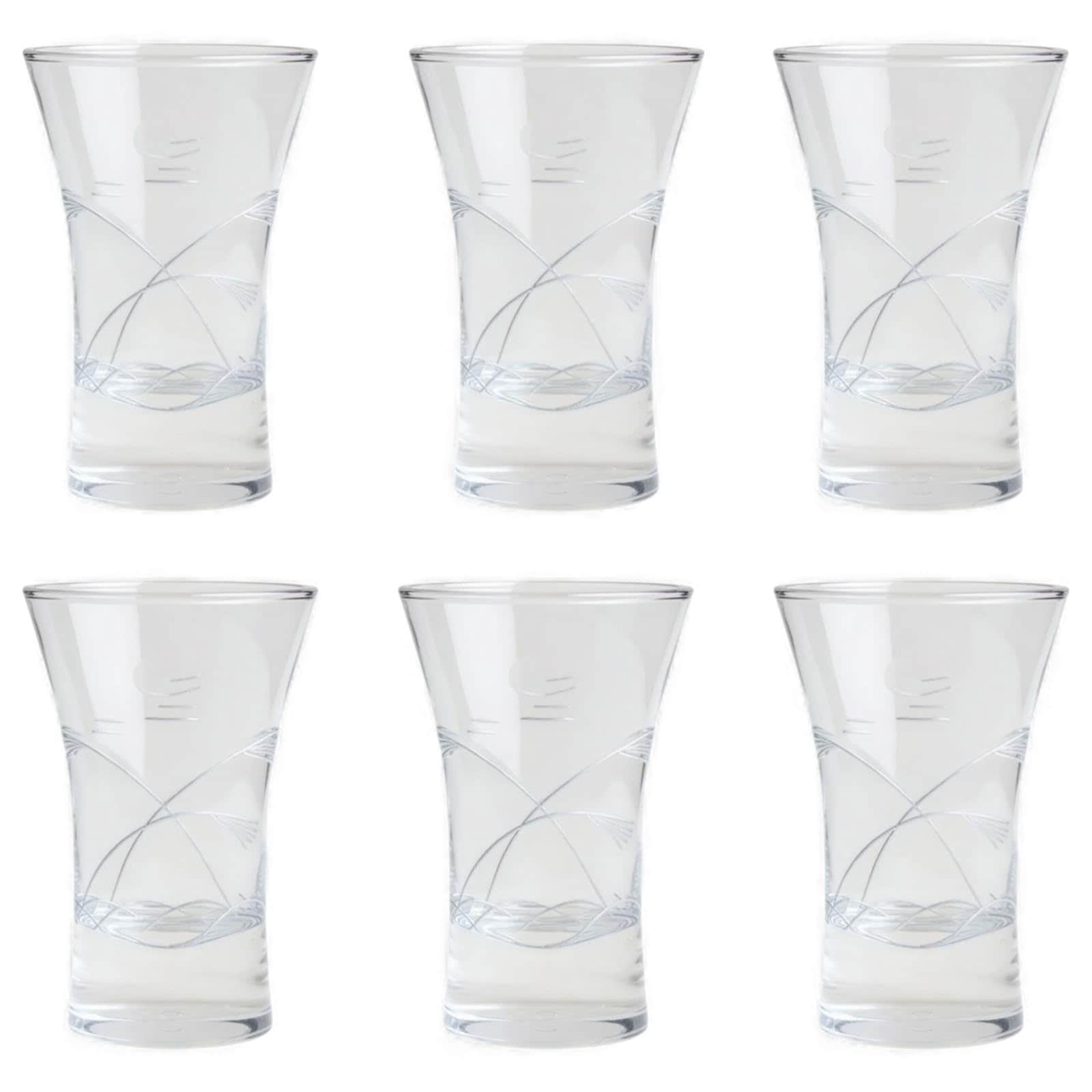 匠美風 ディナー ラグゼ select 6個入 切子 杯 （ 盃 さかずき ） ススキと月切子 φ64xH100mm 110ml ガラス （ ガラス ）日本製 匠 PNO.334610