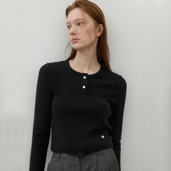 (T-6986)ESSENTIAL CASHMERE BUSTIER KNIT