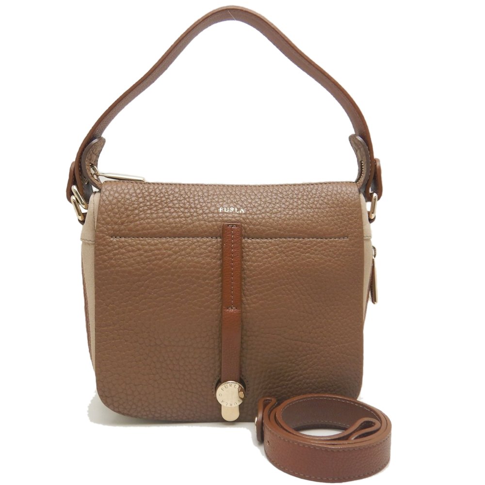 エキスパンダブル F5478 ショルダーバッグ レザー ブラウン レディース /253329【中古】