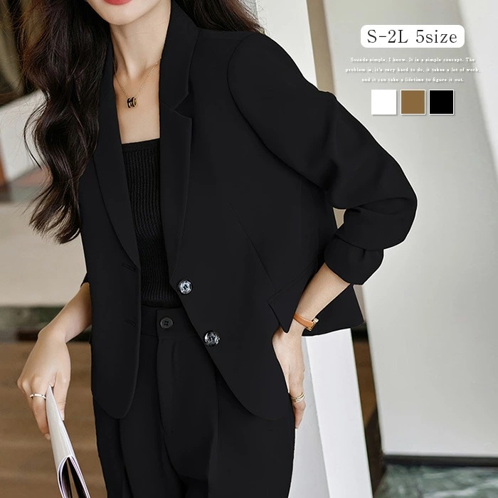 スーツ パンツスーツ レディース Vネック セットアップ ロング丈 ビジネス リクルート オールシーズン 洗える 春 夏 秋 冬 大きいサイズ 上品 入学式 ジャケット ワイドパンツ 2点セット パン