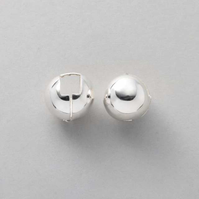 【ゆうパケット送料無料】シルバー925 ピアス フープピアス 金属アレルギー silver925 sv925 刻印あり レディース 中折れ キャッチレス 開閉式 メタルボール 丸 フープフィット 大人