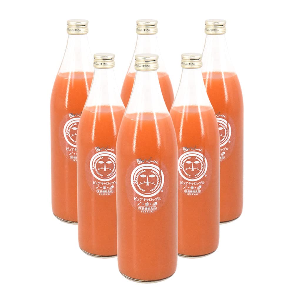にんじんジュース ピュアキャロップル 900ml×6本 人参ジュース ピカイチ野菜くん 人参りんごレモンジュース 無添加 コールドプレス 製法 8,413円