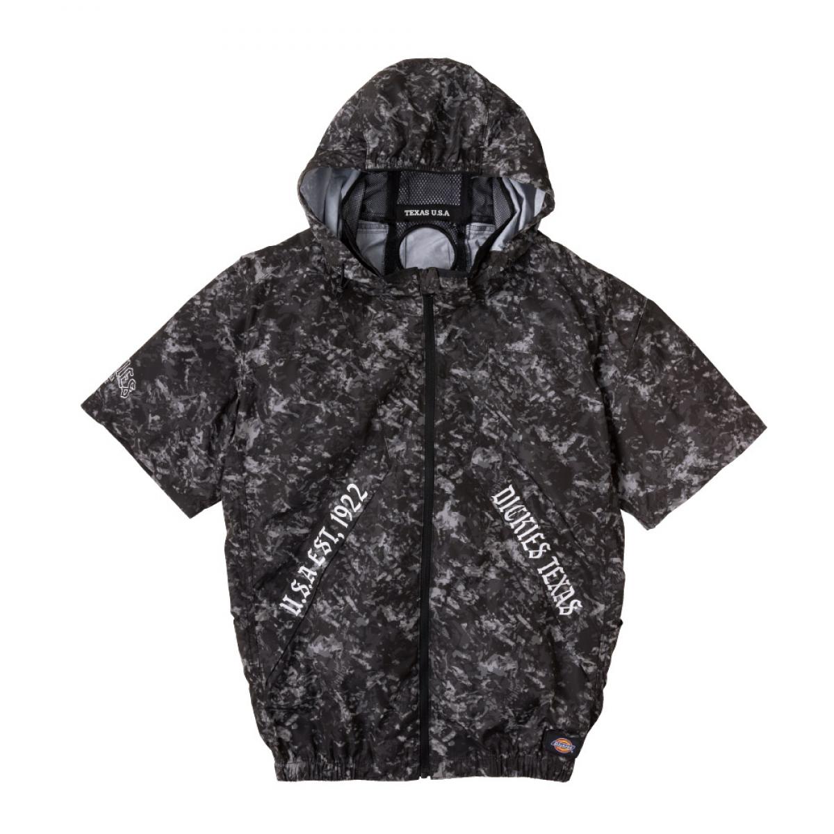 コーコス信岡 ボルトクール 半袖ブルゾン ブラックカモ 4XL D-330 ペルチェ・ファン・バッテリー別売 夏 猛暑 対策 作業服 作業着