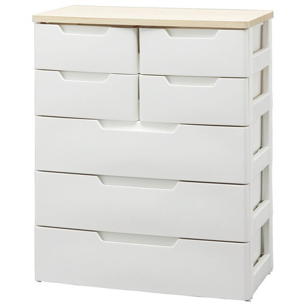 マルチユースチェスト 5段 MU-7234 ホワイト/ペア メーカー直送