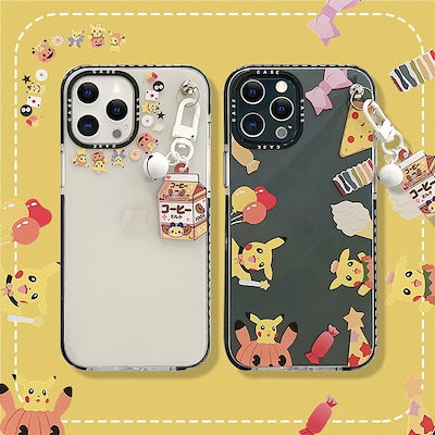 Qoo10 韓国ポケモンカップルシンプル透明かわいい スマホケース 保護フィルム