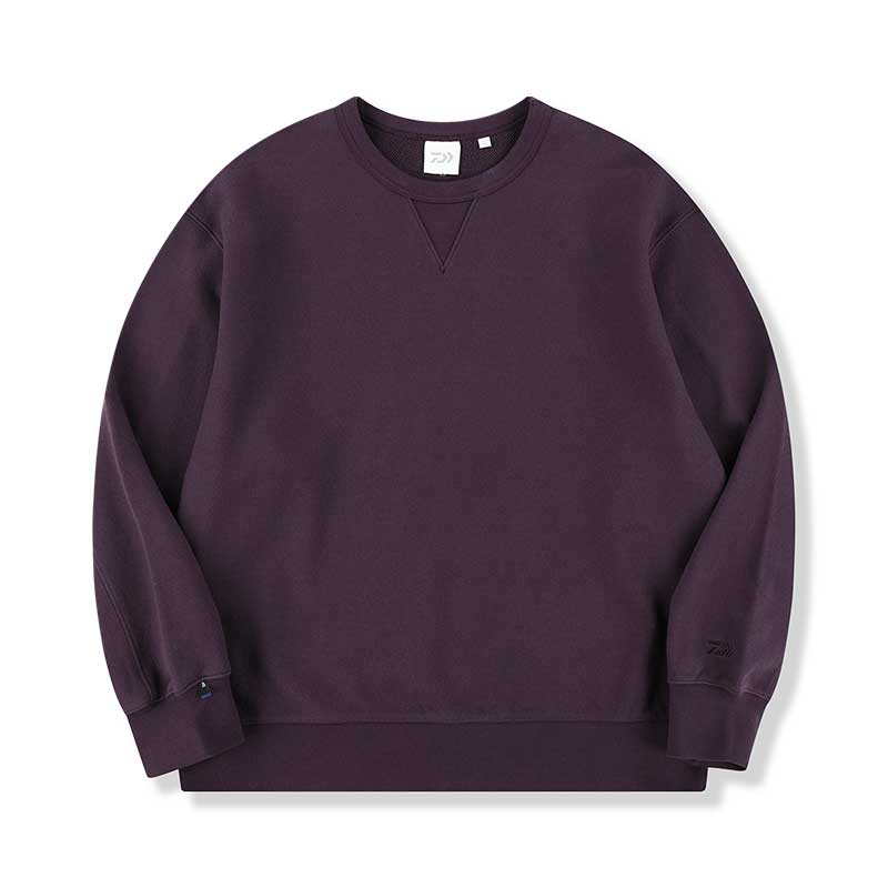 [SPECLIFE] Basic Textured Fleece Crewneck / Plum