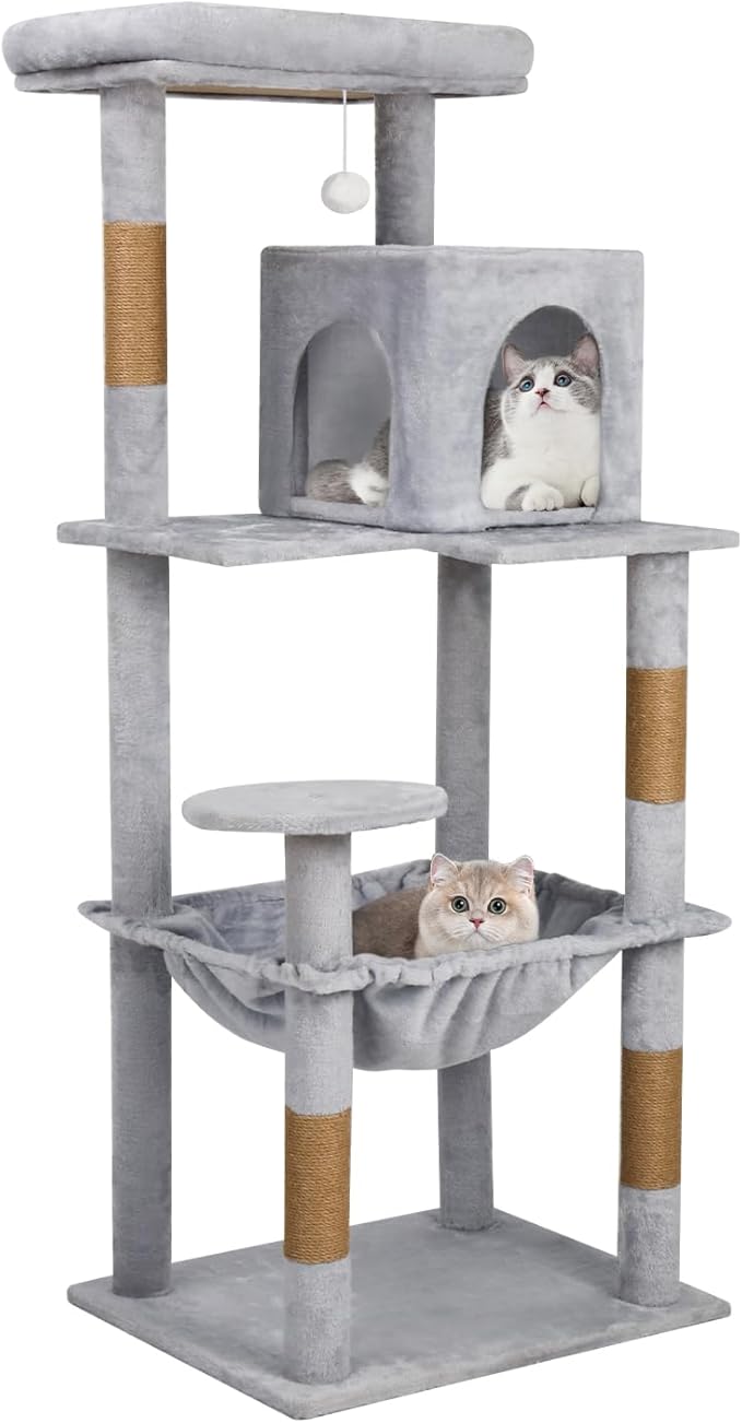 CozyMeow キャットタワー 大型猫用 スリム amazon 人気 猫タワー 据え置き キ