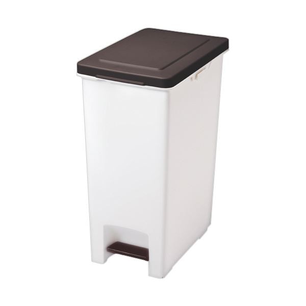 （まとめ）アスベル R防臭エバン ペダルペール 45L ブラウン 1台[x3セット]