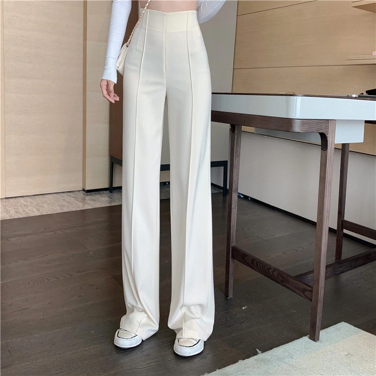 韓国ファッション ストレート スーツパンツ スリム ワイドパンツ ハイウエスト