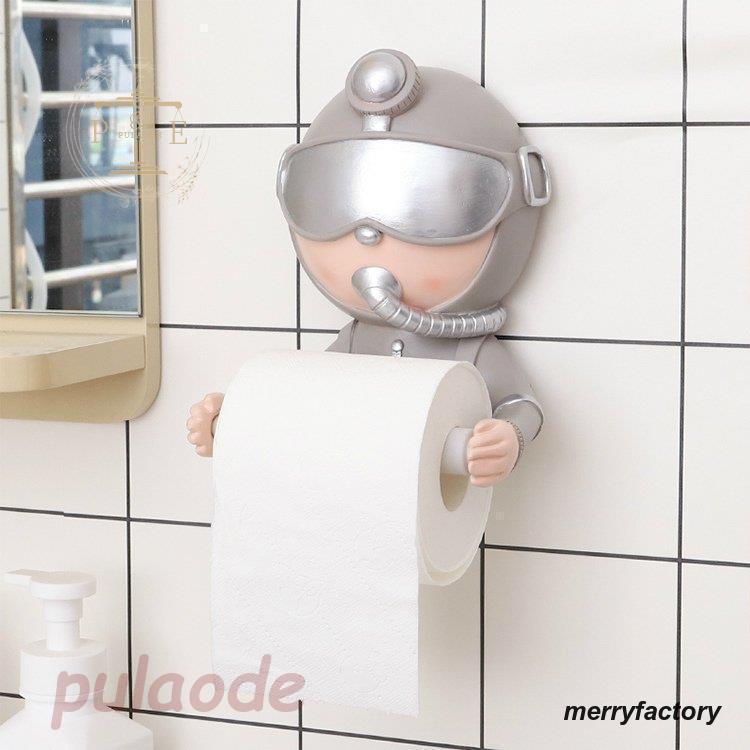 日用品雑貨 トイレ用品 トイレットペーパーホルダー ユニーク タオルかけ 人間 ダイバー おもしろ グレー都会的 シンプル