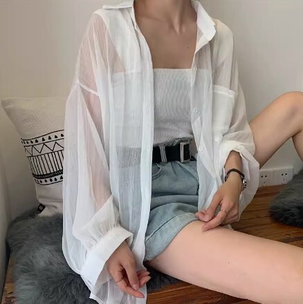 シャツ ミッドレングス 長袖 アイスシルク かわいい 大人可愛い きれいめ シンプル カジュアル 大人 上品 おしゃれ お洒落 かっこいい レトロ 大人女子 こなれ感 ラフ ラブリー キュート