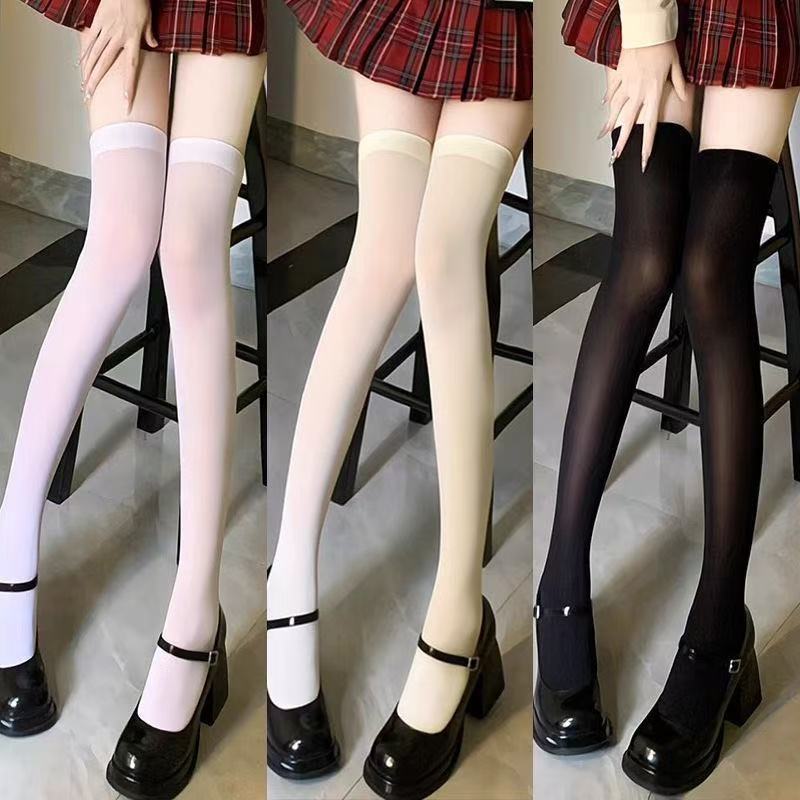 【超お得1つ買うと10個もらえる】メガ割ソックス 靴下 レディース ニーハイソックス JKソックス 夏用薄手ストッキング ニーハイ セクシーストッキング