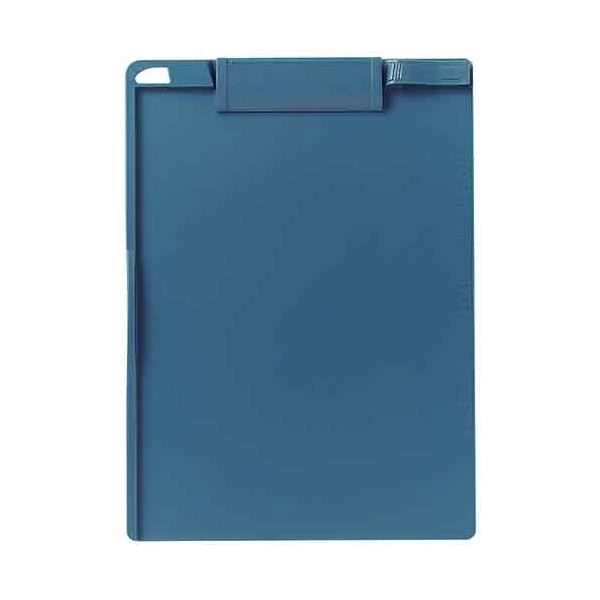 （まとめ）TANOSEE クリップボード A4タテ ブルー 1セット（10枚）[x5セット]