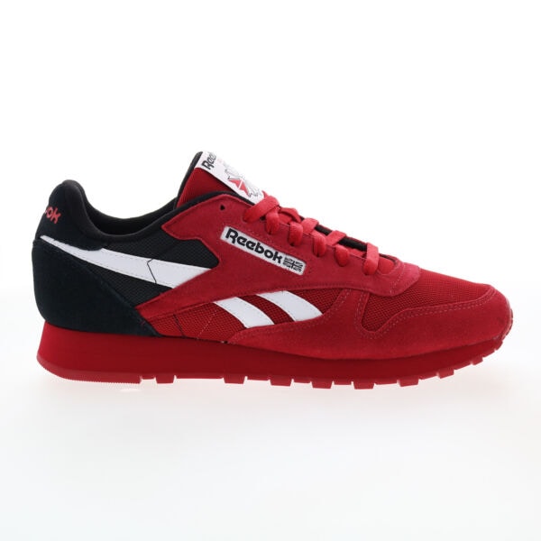 リーボックClassic Leather GW9700 Mens Red Suede Lifestyle Sneakers Shoes