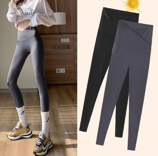 マタニティ フィットネス レディース ボトムス インナー レギンス タイツ タイト スリム 細身 ラップ アジャスター 調整可能 ストレッチ 伸縮性 かわいい 大人可愛い きれいめ シンプル