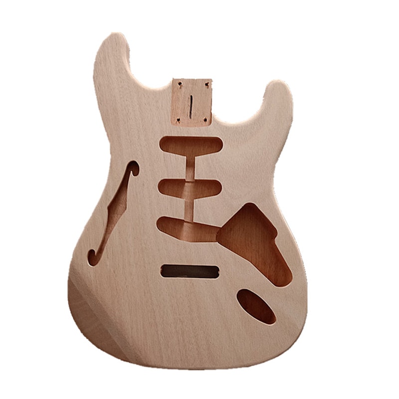 天然単一波エレキギター本体3sルートfホールマホガニーボディフィット