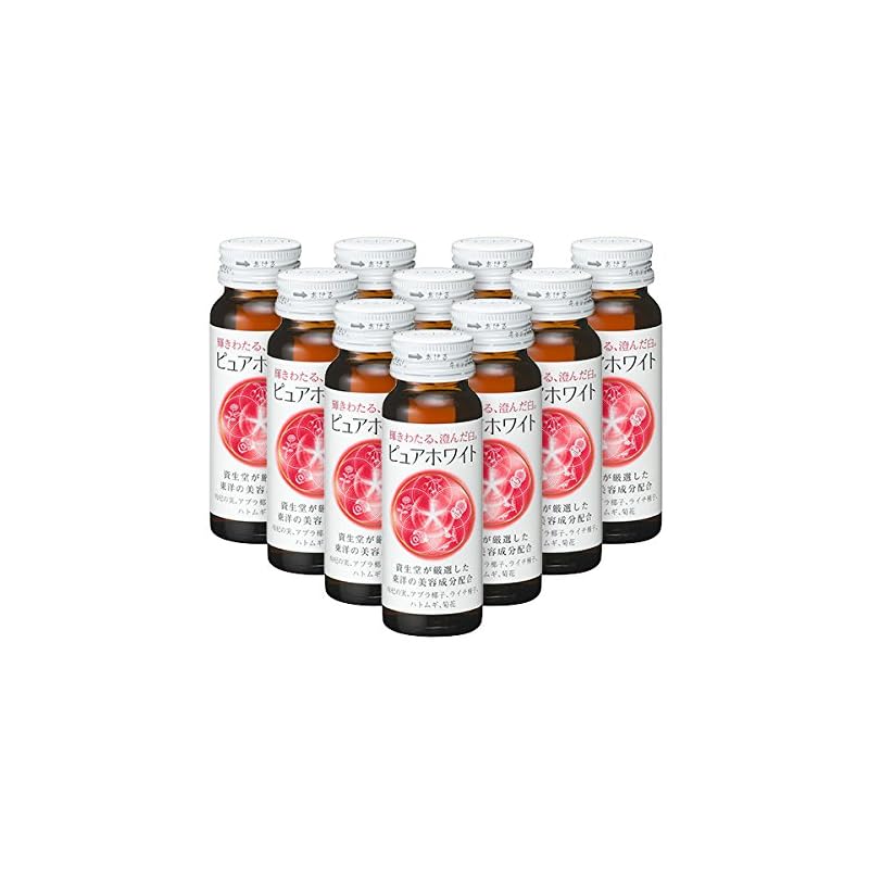 【２ケース６０本】資生堂ピュアホワイトドリンク 50mL×10本x6箱(4901872046959-6)