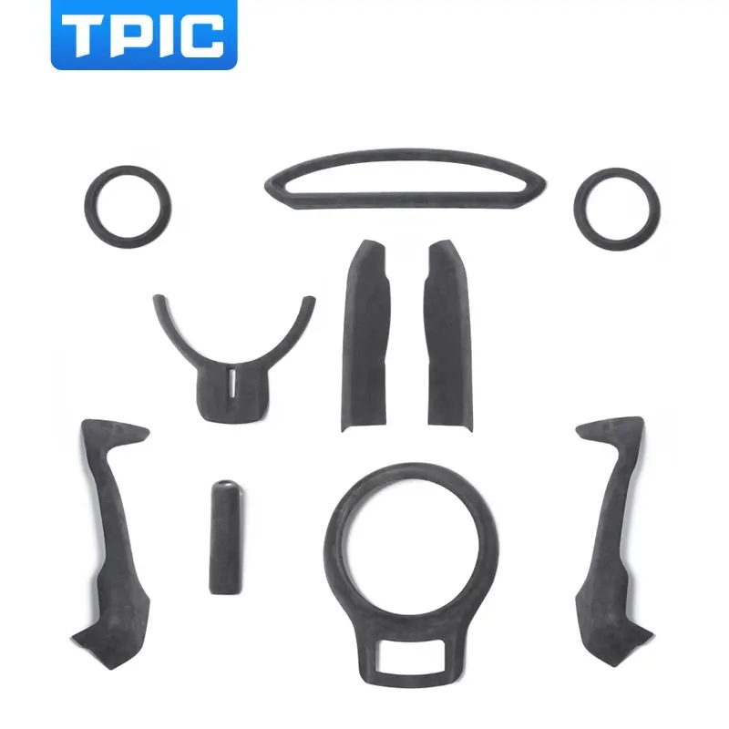 TPIC アルカンタラ ラップ スバル BRZ トヨタ 86 2013-2020 ドアプルハンドル パネル センターコンソール トリムカバー 車内インテリアアクセサリー 輸入品