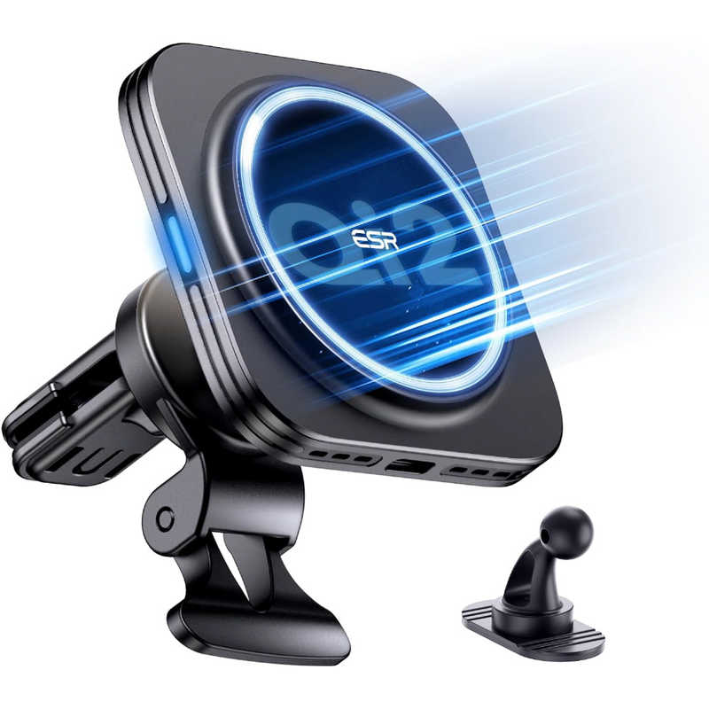 ESR　Qi2対応MagSafe対応車載ワイヤレス充電器 ［1ポート /15W］ Black　ESRHaloLockMagneticWirelessCarChargerHaloLock 5,004円