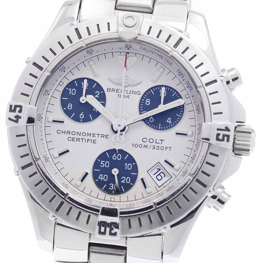 ブライトリング BREITLING A73350 コルト クロノメーター デイト クォーツ メンズ _955522【中古】