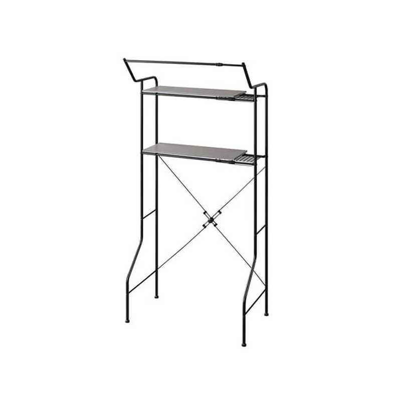 アイリスオーヤマ　IRIS OHYAMA　伸縮スタイルランドリーラック ハンガーバー付き ブラック　HSLR-EX895