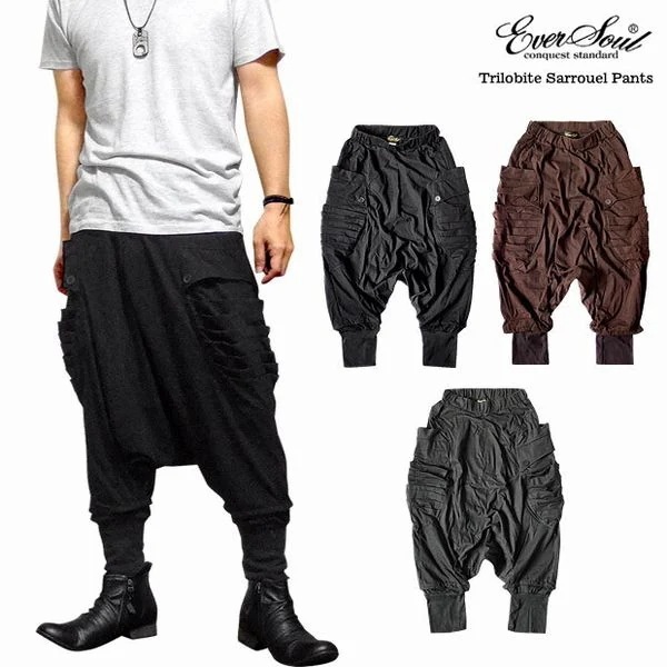 サルエルパンツ ボトムス パンツ メンズファッション サロン系スタイル 特徴的デザイン 特徴的