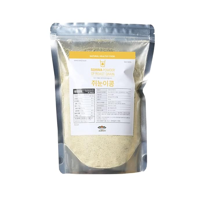 韓国産黒豆（ネズミの目豆）ロースト粉末 500g 健康志向の 簡単飲料シェイク用