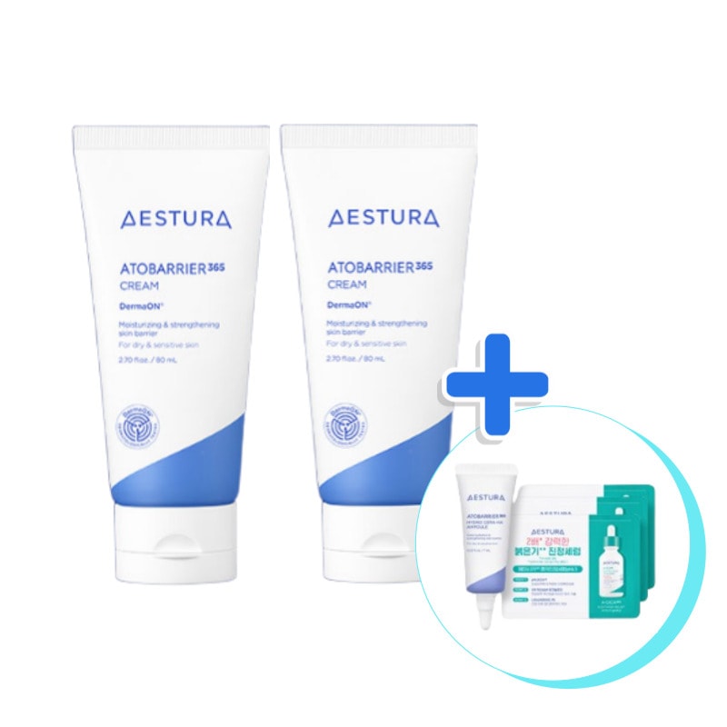 【1+1限定企画】アトベリア 365クリーム 80ML+80ML +80ML+80ML(セラヒアルアンプル 7ML エシカセラム 3ML)