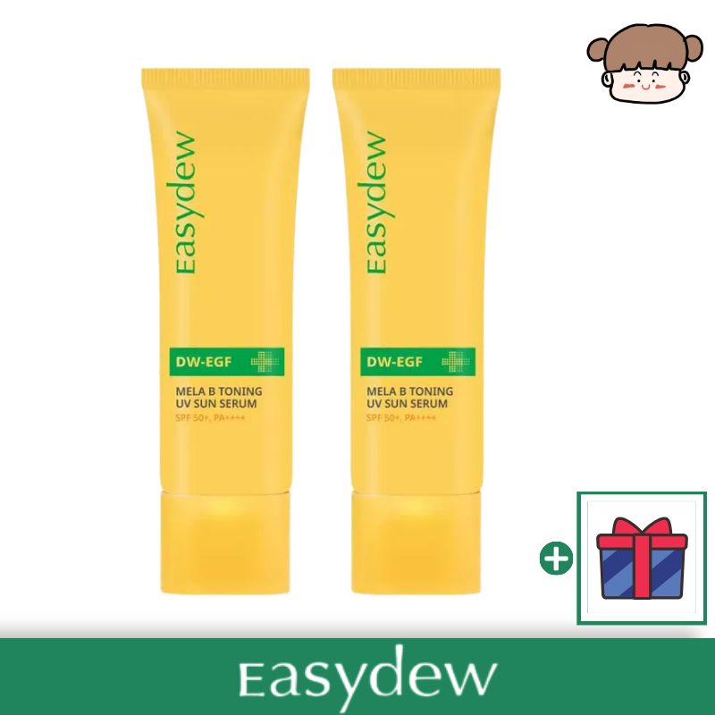 【NEW/1+1】 Easydew DW-EGFメラBトニングUVサンセラム, 40ml ２個・ UVカット トーンアップ・日焼け止め美容液 メラB UV トーンアップ UV シミ対策 UV くすみ